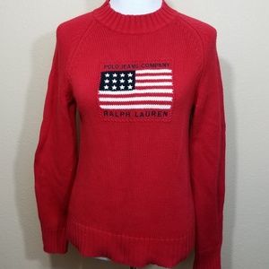 Ralph Lauren Red Flag Sweater M